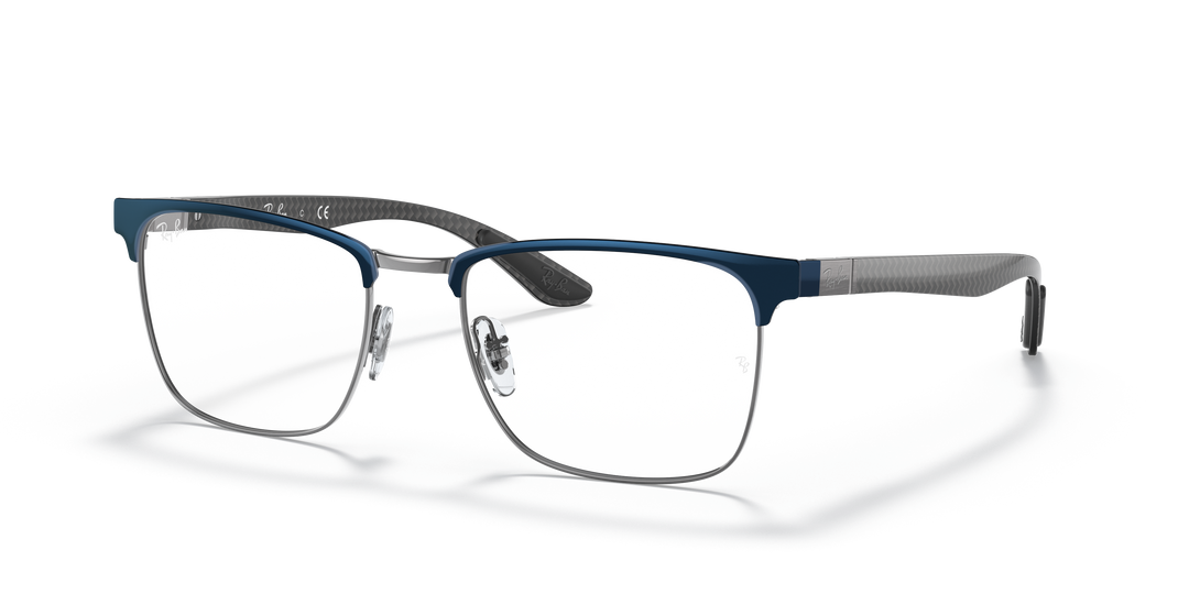 Ray-Ban RX8421 blue on gunmetal prescription glasses 54mm – Specsmart UK