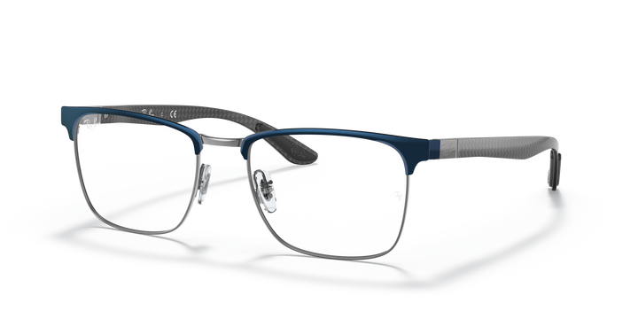 Ray-Ban RX8421 blue on gunmetal prescription glasses 54mm – Specsmart UK