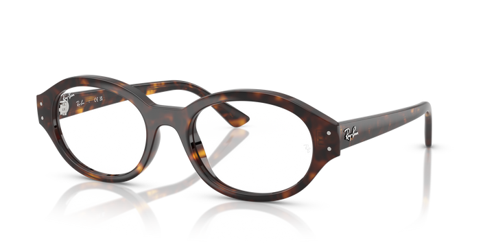 Ray-Ban RX7257 Havana prescription glasses 52mm – classic tortoiseshell frames – Specsmart UK