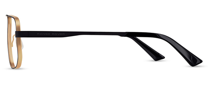 Range Rover RR3050M eyeglasses in Matt Black with Matt Gold Interior — side view