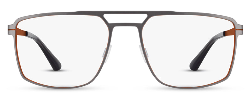 Range Rover RR3052M eyeglasses in Matt Dark Gun with Burnt Orange Interior Temples