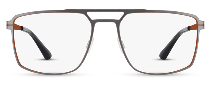 Range Rover RR3052M eyeglasses in Matt Dark Gun with Burnt Orange Interior Temples