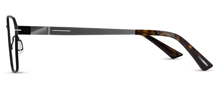 Range Rover RR3054M eyeglasses in Matt Black with Gun Temples — side view
