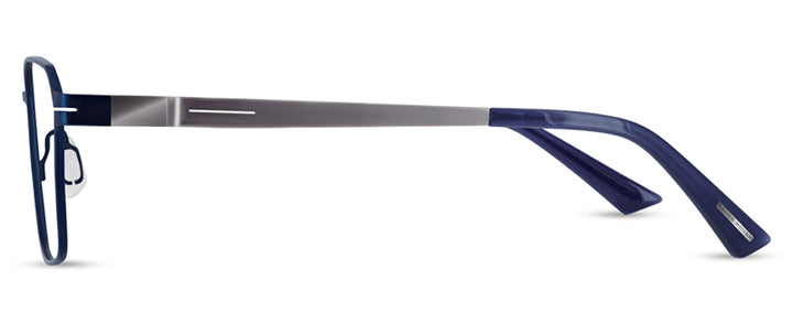 Range Rover RR3054M eyeglasses in Matt Blue with Dark Gun Temples — side view