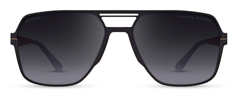 Range Rover RRS116 Rectangle sunglasses in Matt Black with Gold Interior