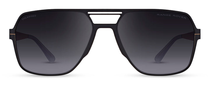 Range Rover RRS116 Rectangle sunglasses in Matt Black with Gold Interior