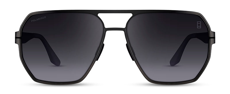 Range Rover RRS121 Rectangle sunglasses in Matt Black