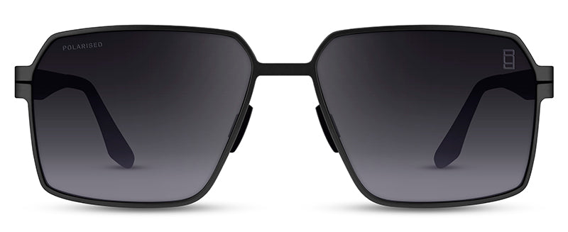 Range Rover RRS122 Rectangle sunglasses in Matt Black