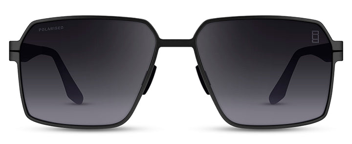 Range Rover RRS122 Rectangle sunglasses in Matt Black