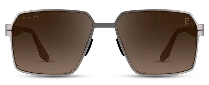 Range Rover RRS122 Rectangle sunglasses in Matt Silver