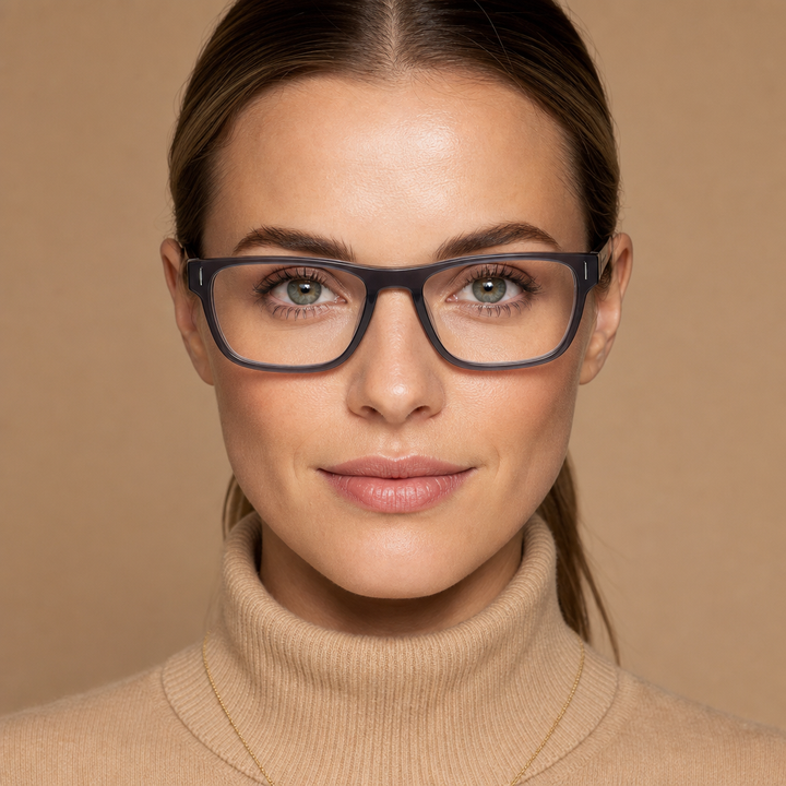 Range Rover RR3031A eyeglasses on female model — editorial lifestyle