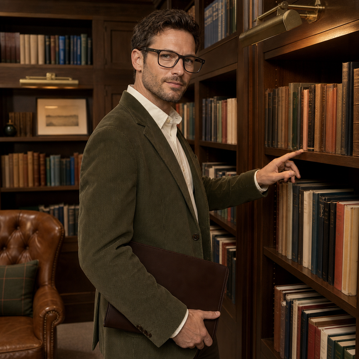 Range Rover RR3031A eyeglasses on male model — editorial lifestyle