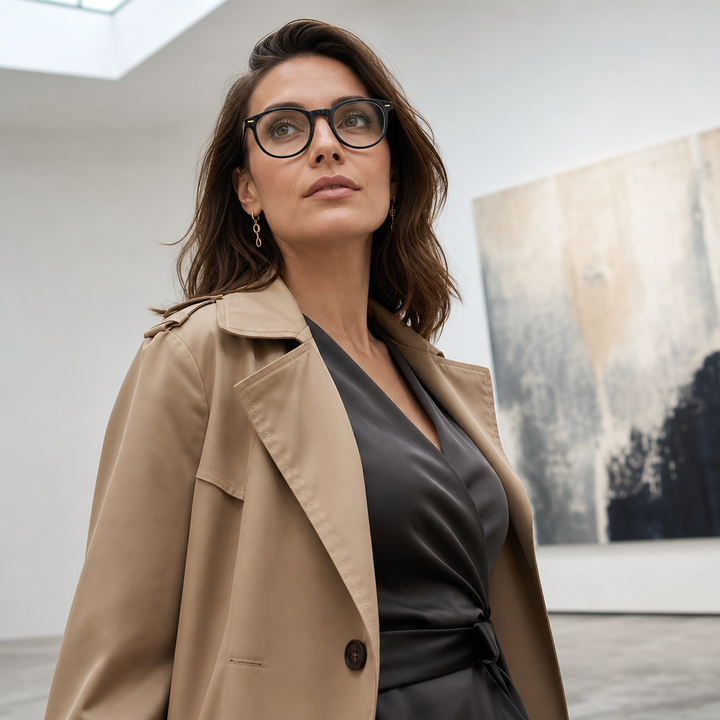 Range Rover RR3035A eyeglasses on female model — editorial lifestyle