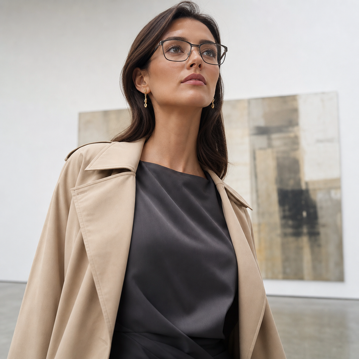 Range Rover RR3042M eyeglasses on female model — editorial lifestyle
