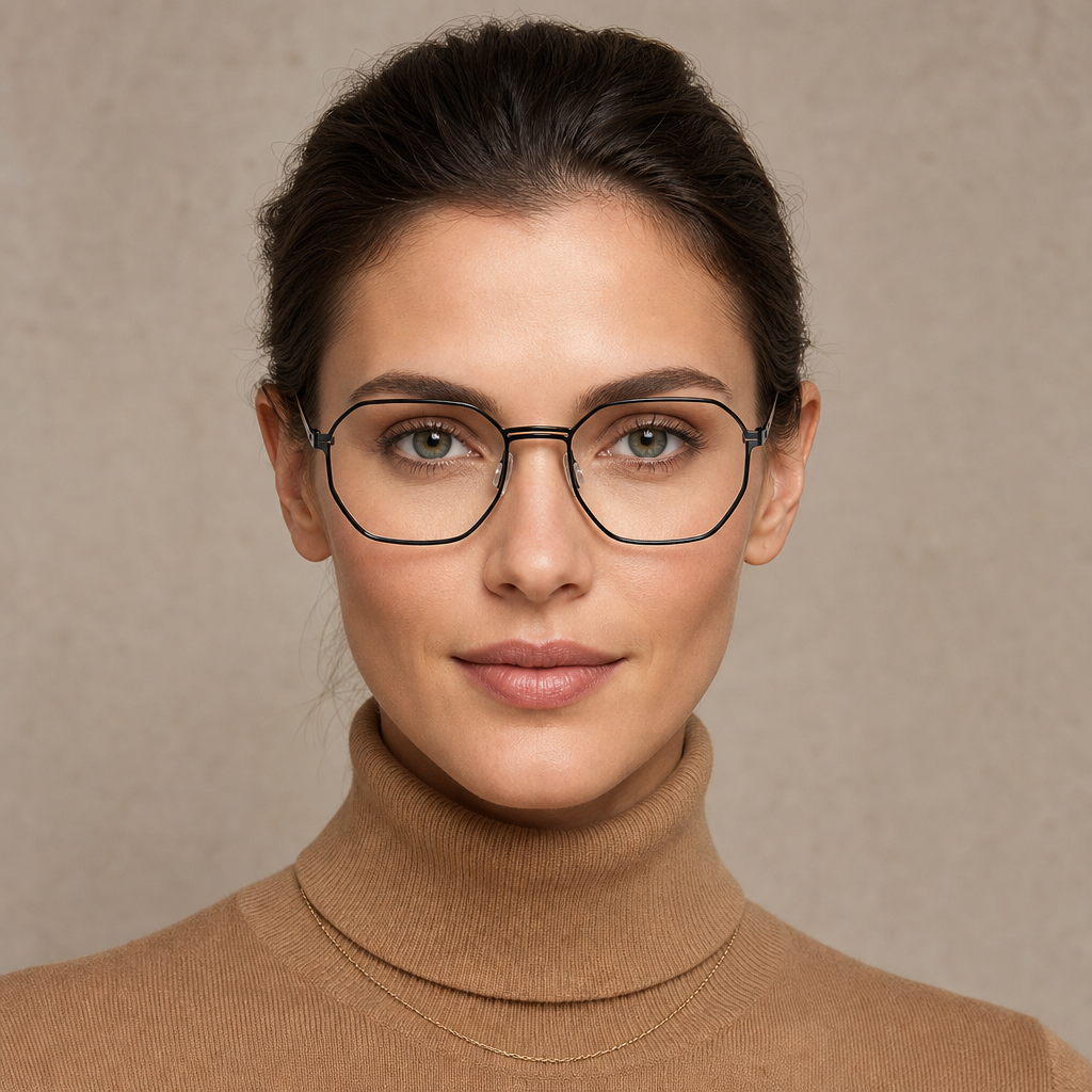 Range Rover RR3043M eyeglasses on female model — editorial lifestyle