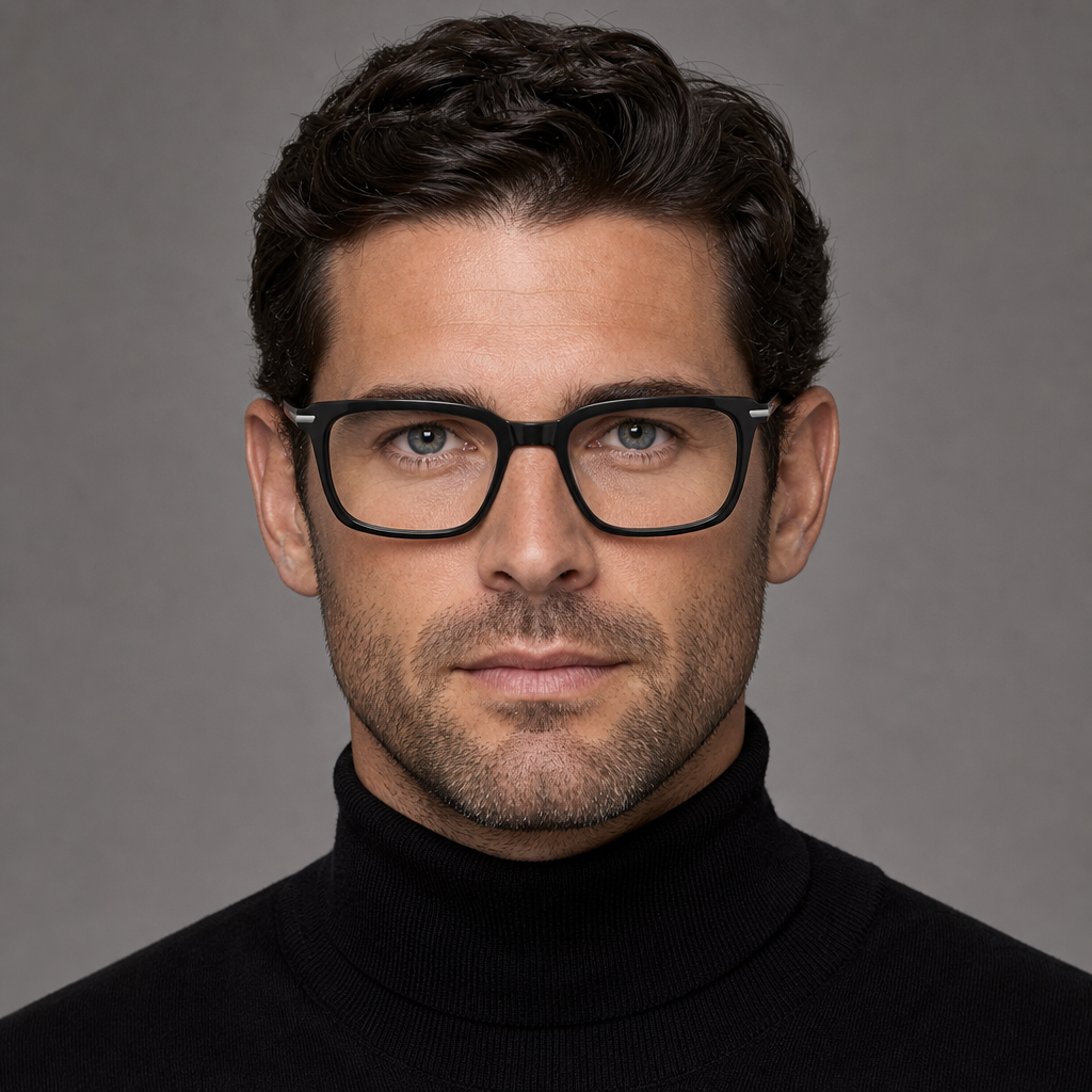 Range Rover RR3048A eyeglasses on male model — editorial lifestyle