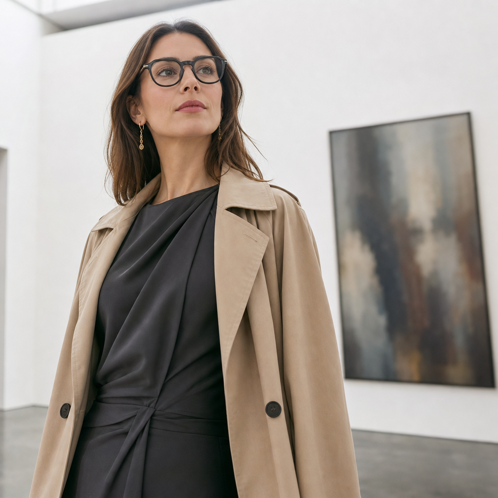 Range Rover RR3049A eyeglasses on female model — editorial lifestyle