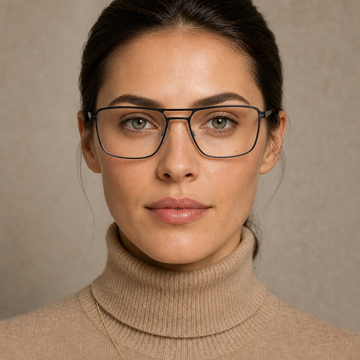 Range Rover RR3052M eyeglasses on female model — editorial lifestyle