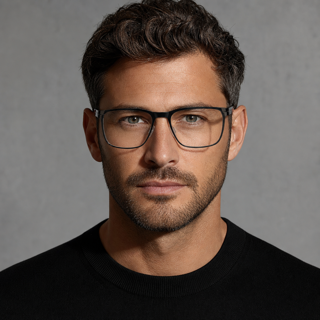 Range Rover RR3053M eyeglasses on male model — editorial lifestyle