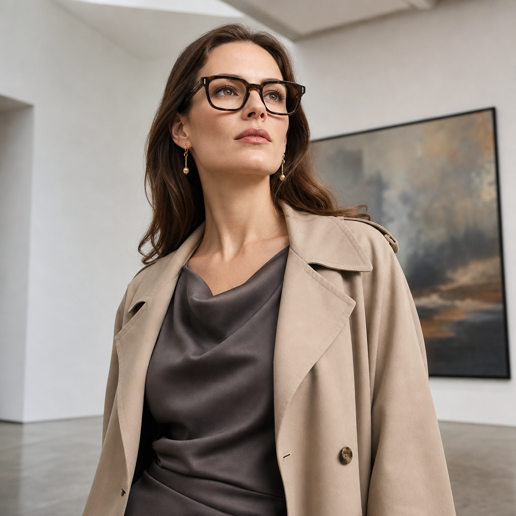 Range Rover RR3058A eyeglasses on female model — editorial lifestyle