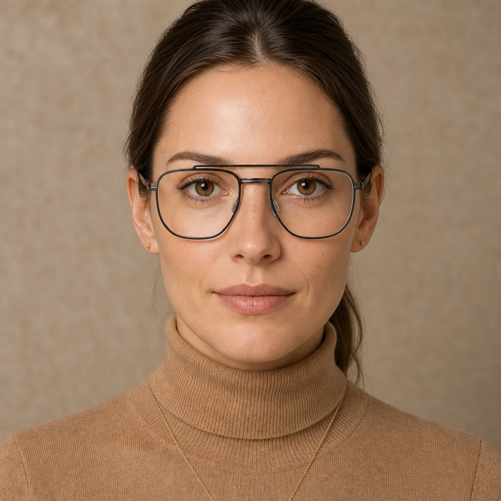 Range Rover RR3061M eyeglasses on female model — editorial lifestyle