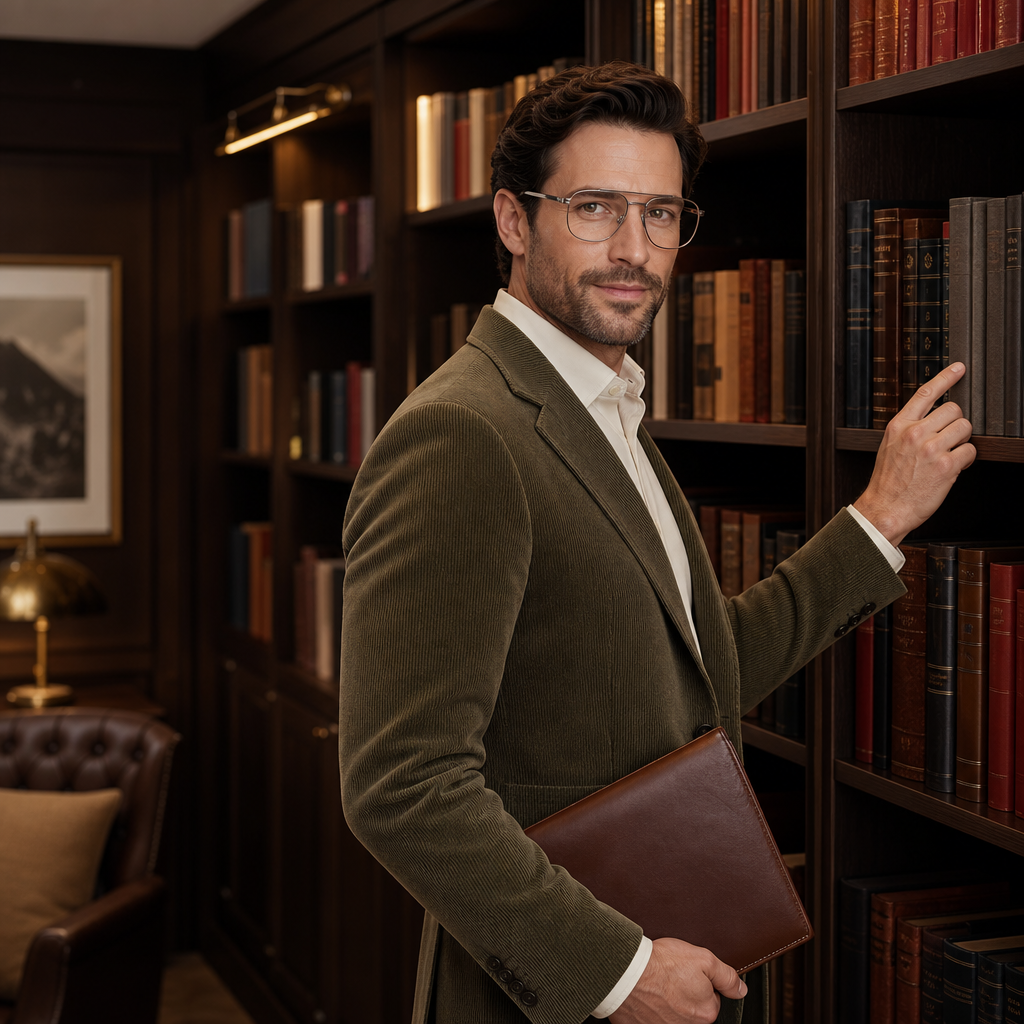 Range Rover RR3061M eyeglasses on male model — editorial lifestyle