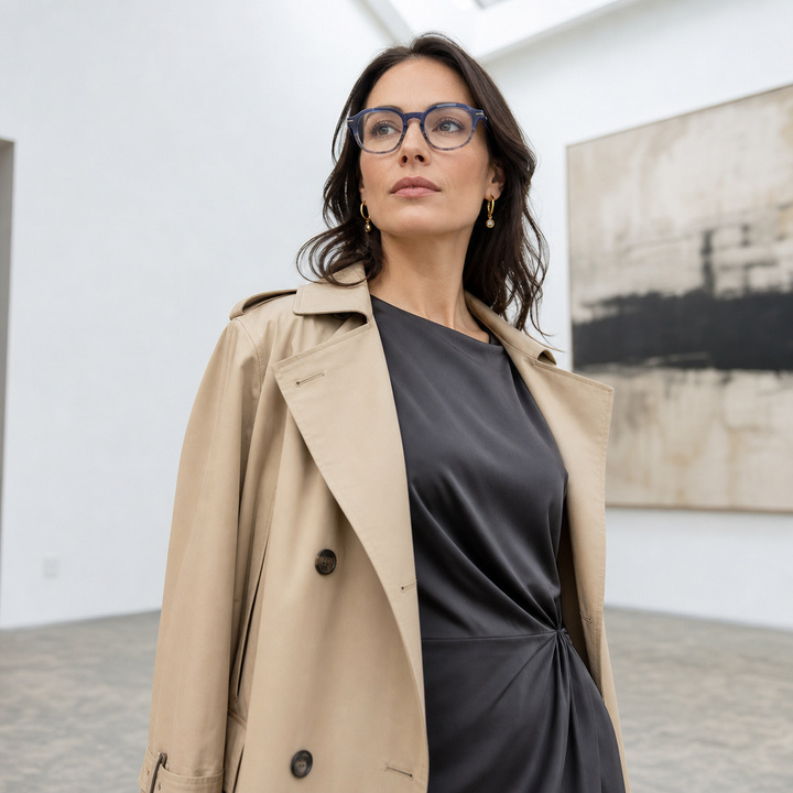 Range Rover RR3071A eyeglasses on female model — editorial lifestyle