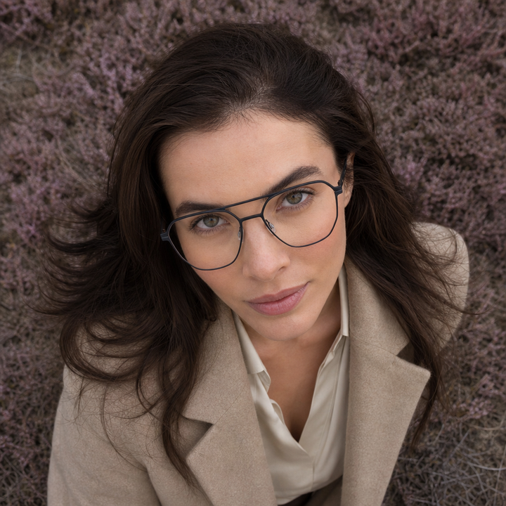 Range Rover RR3075M eyeglasses on female model — editorial lifestyle