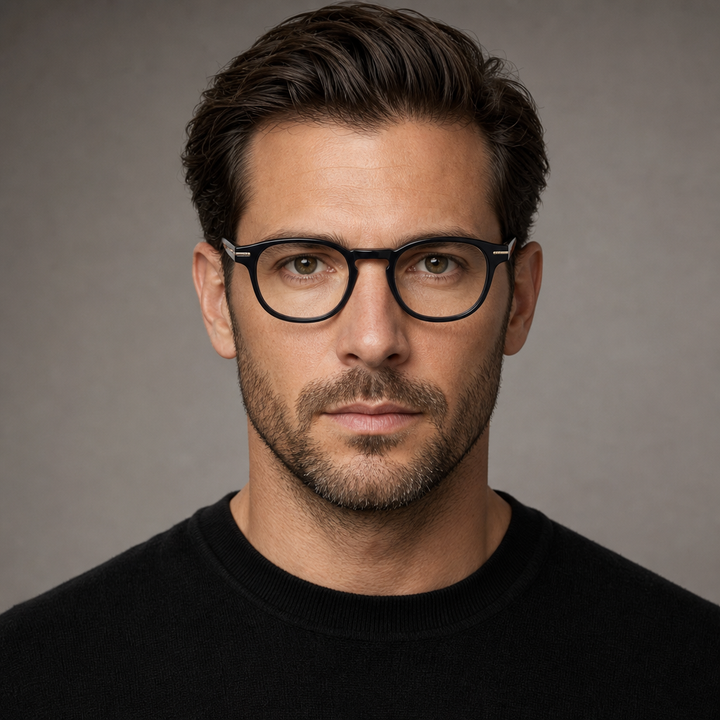 Range Rover RR3078A eyeglasses on male model — editorial lifestyle