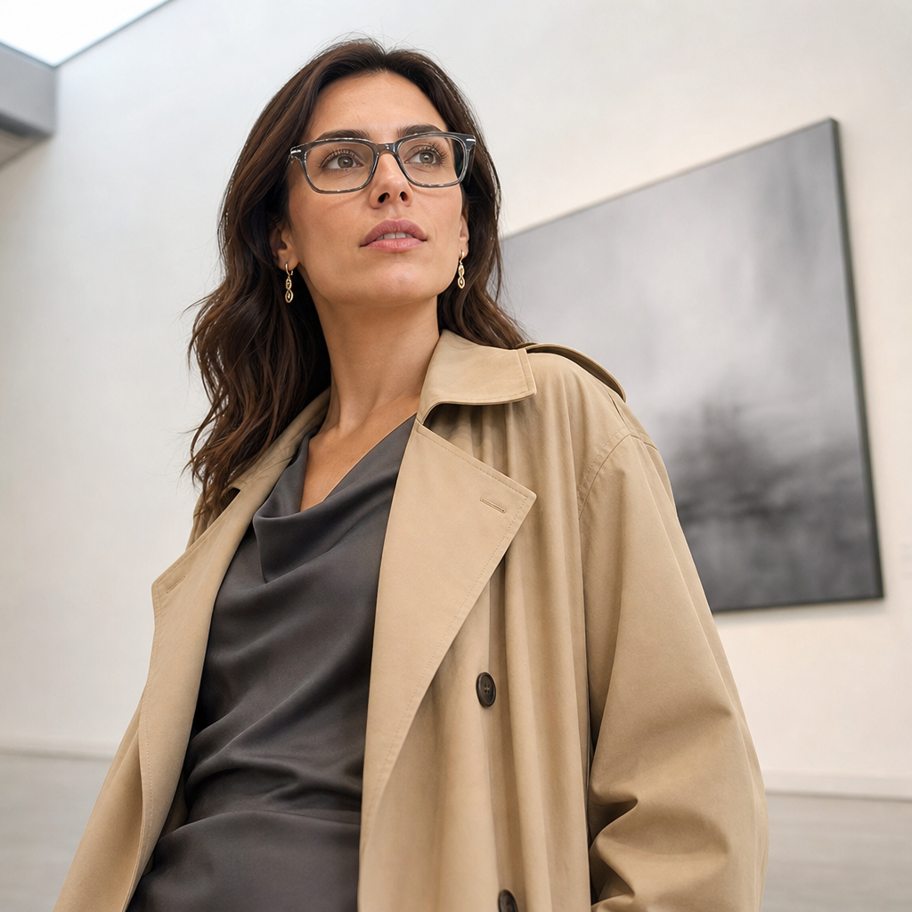 Range Rover RR3080A eyeglasses on female model — editorial lifestyle