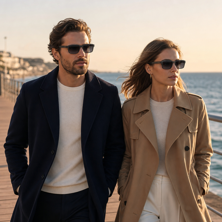 Range Rover RRS319 sunglasses on couple — editorial lifestyle