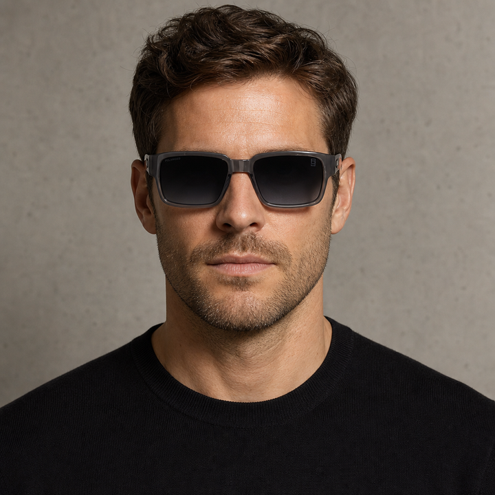 Range Rover RRS319 sunglasses on adult male model — editorial lifestyle