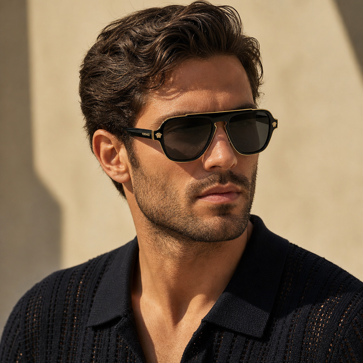 Versace 0VE2199 sunglasses on male model - editorial lifestyle